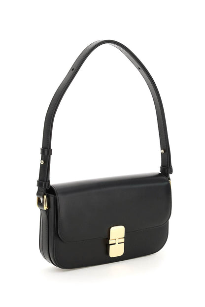 Grace Baguette Bag  - Black