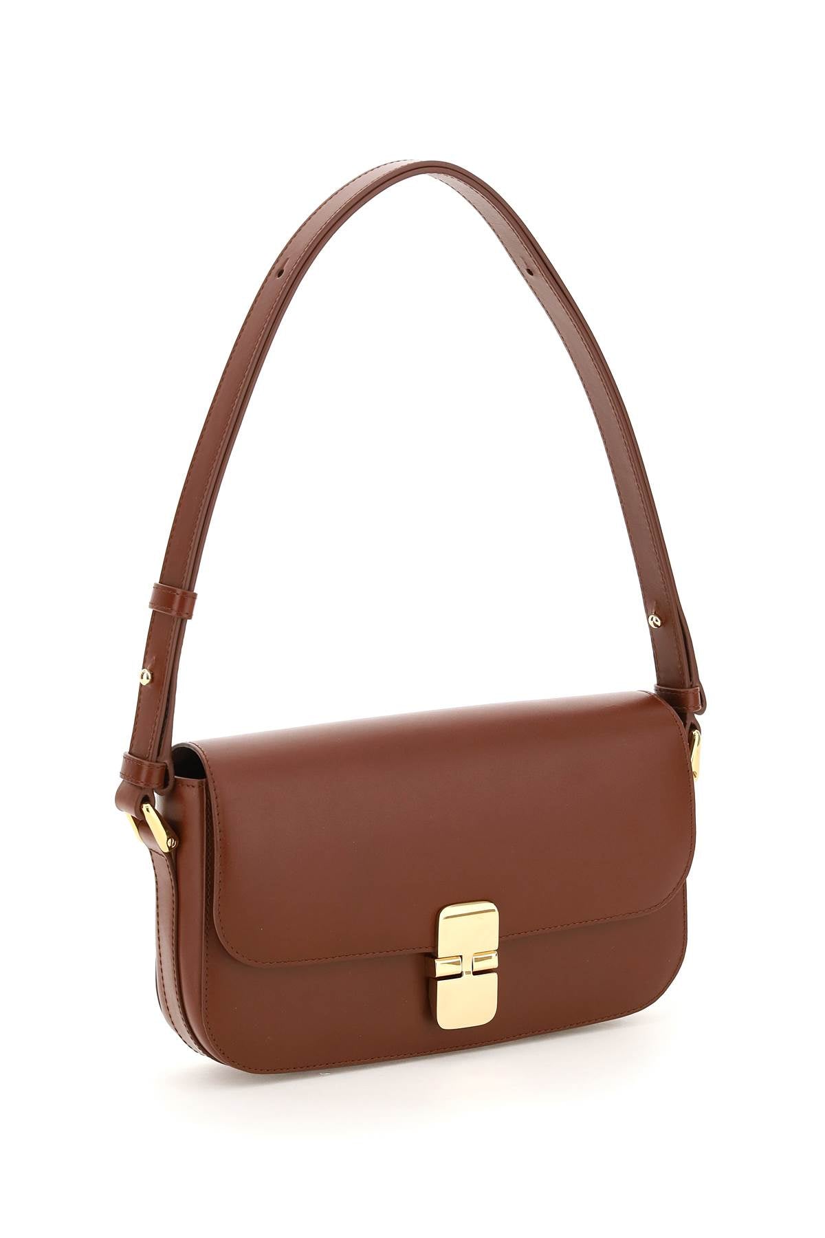 Grace Baguette Bag  - Brown