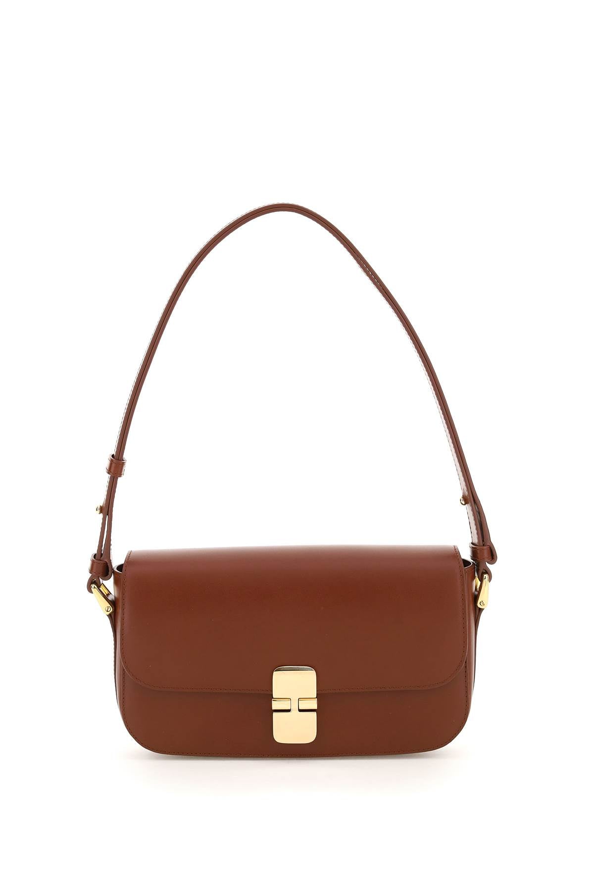 Grace Baguette Bag  - Brown