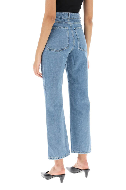 Milium Cropped Jeans In Organic Denim  - Light Blue