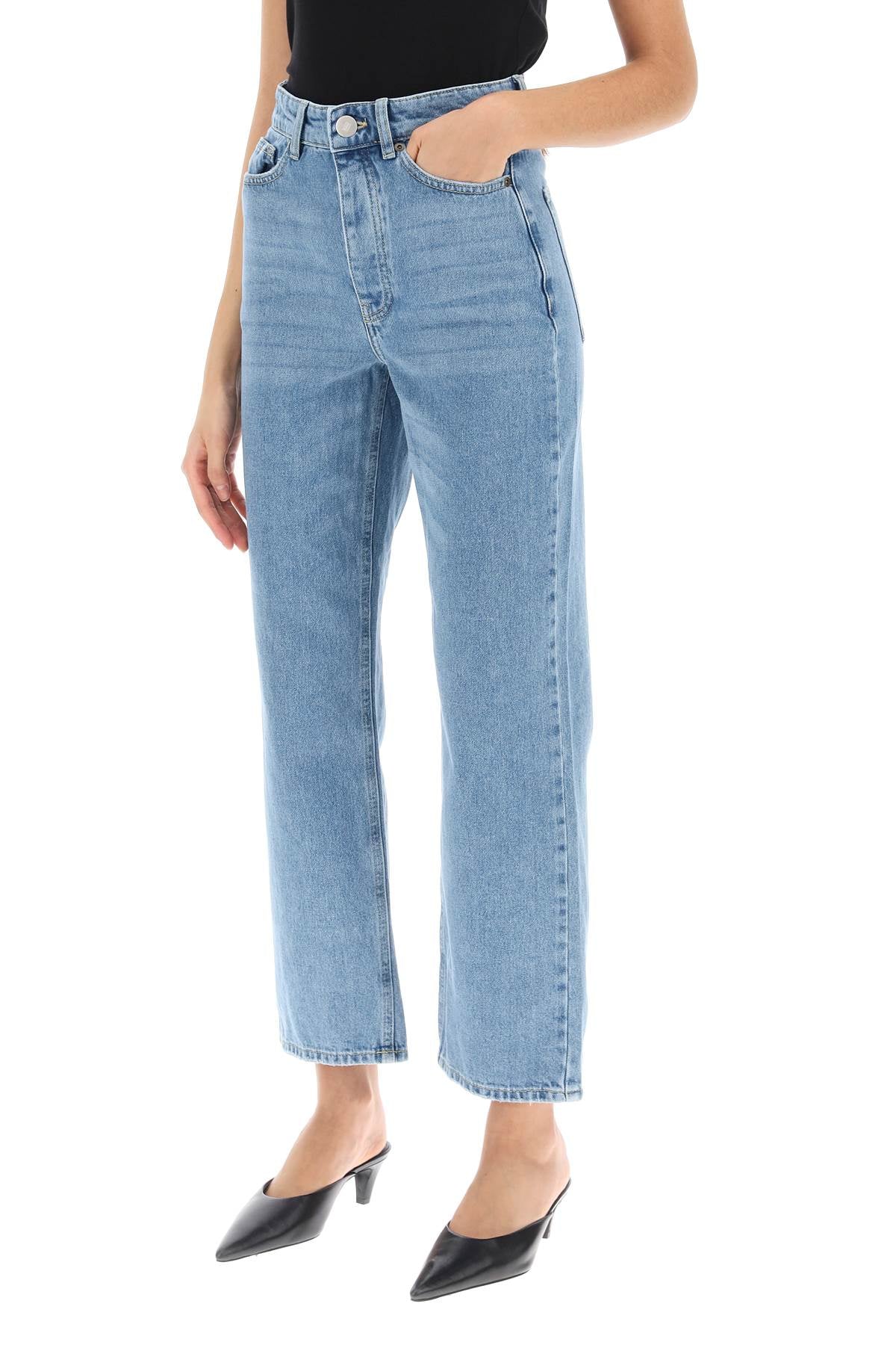 Milium Cropped Jeans In Organic Denim  - Light Blue