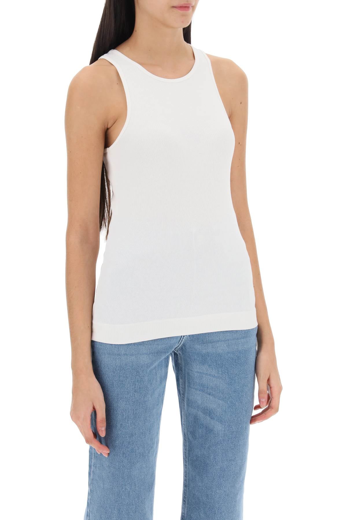 Amani Ribbed Tank Top  - White