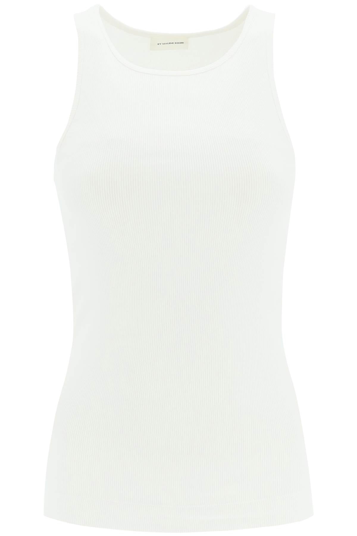 Ribbed Organic Cotton Tank Top  - White