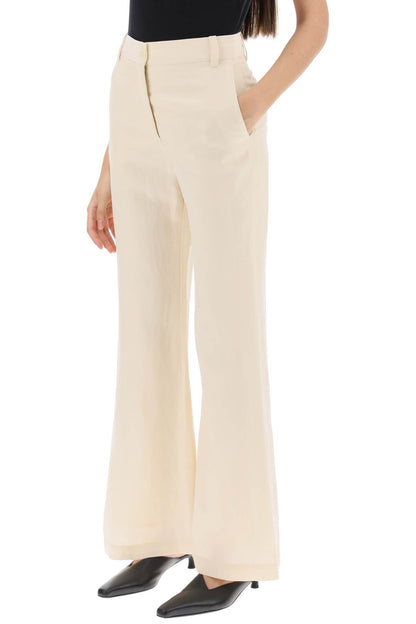 Carass Linen Blend Pants  - White