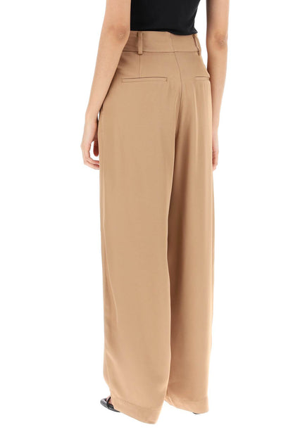 Piscali Double Pleat Fluid Pants  - Marrone