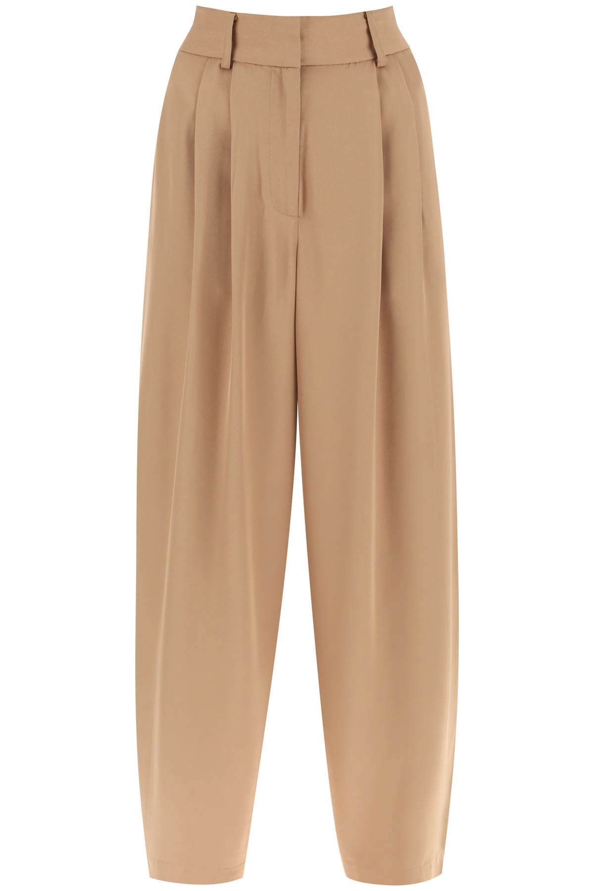 Piscali Double Pleat Fluid Pants  - Marrone