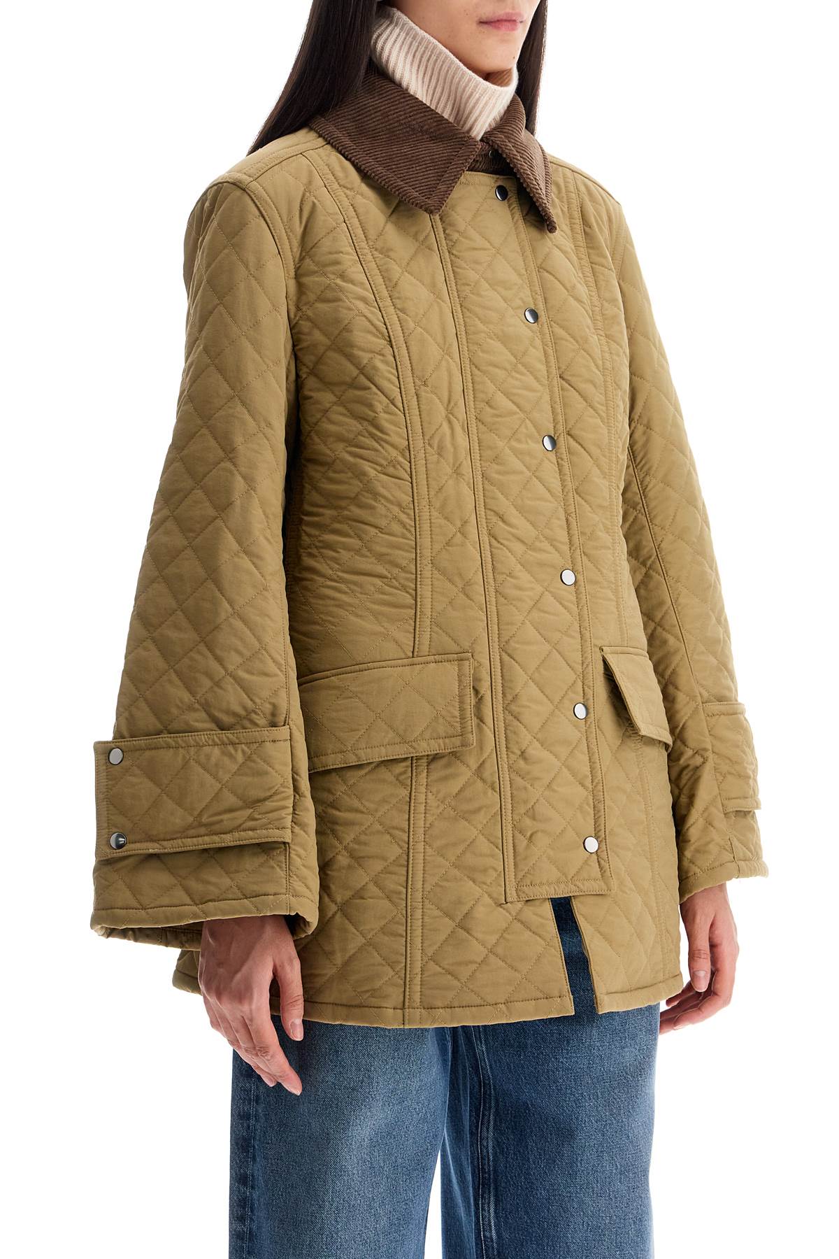 'wivi' Quilted Jacket  - Beige