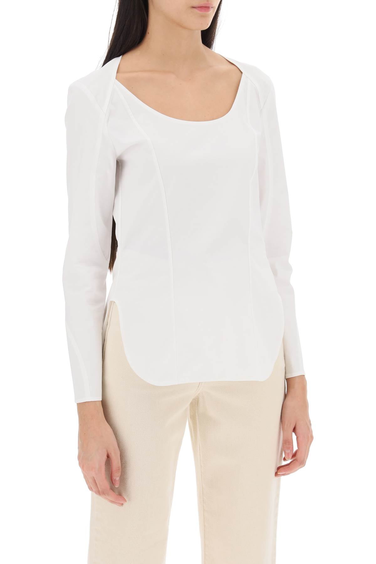 Leiya Poplin Blouse  - White