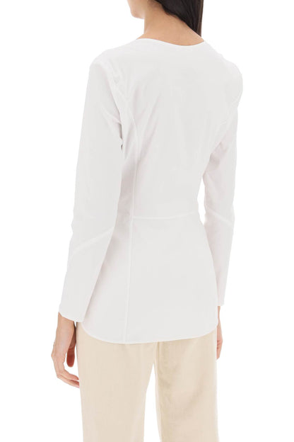 Leiya Poplin Blouse  - White