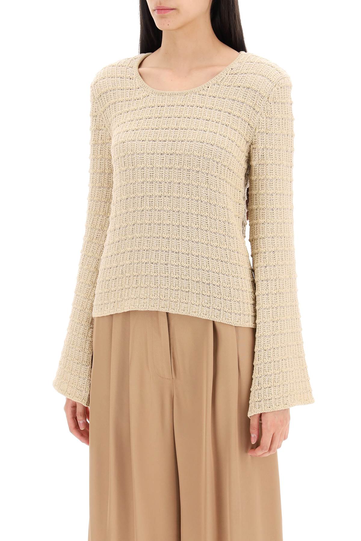 "charmina Cotton Knit Pullover  - Beige