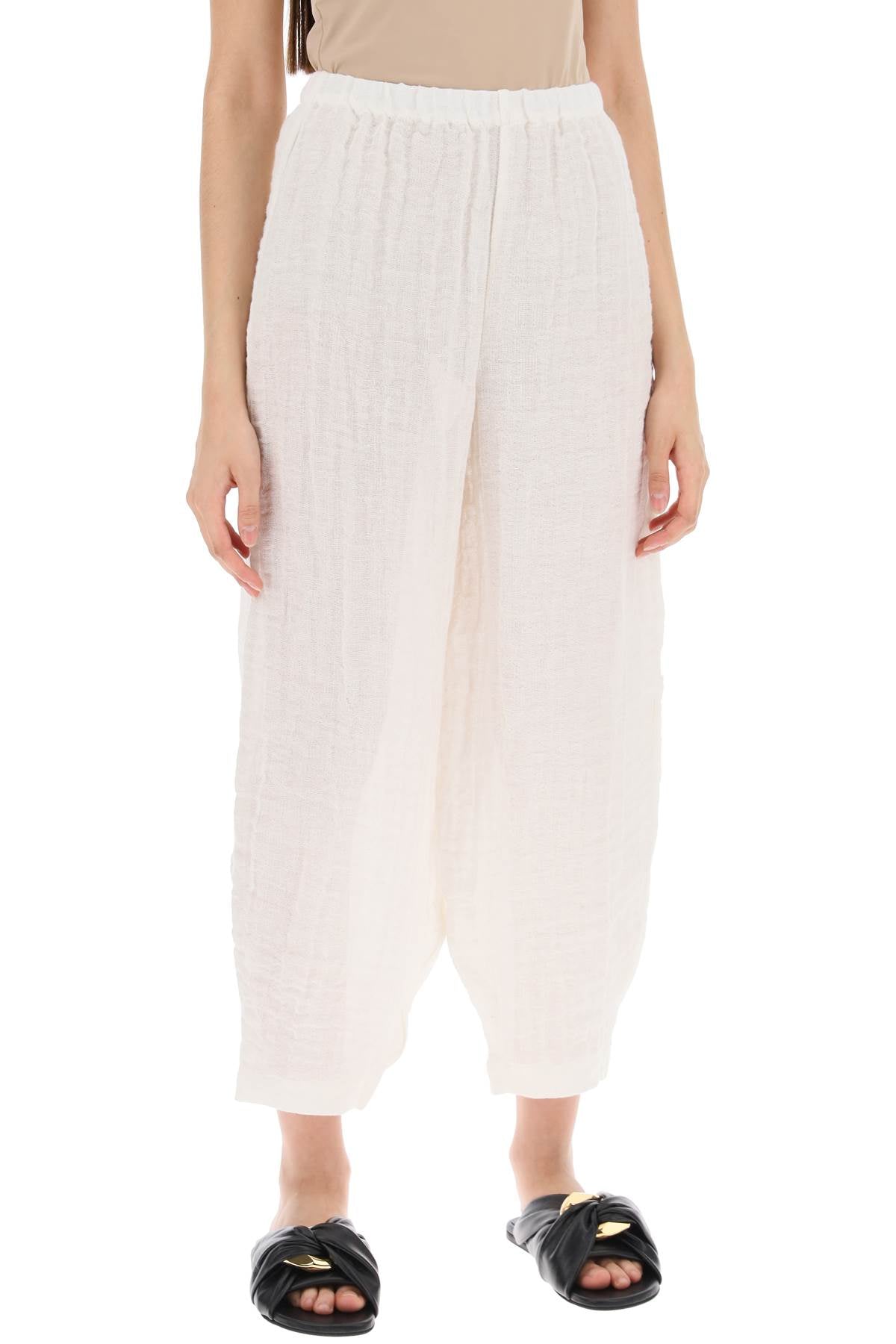 Organic Linen Mikele Pants For  - White