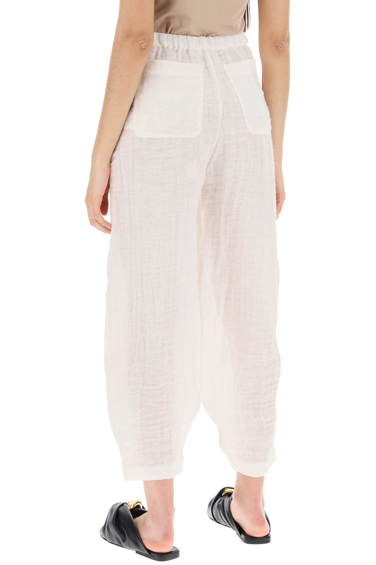 Organic Linen Mikele Pants For  - White