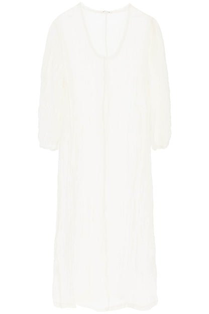 "organic Linen Miolla Dress  - White