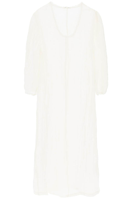 "organic Linen Miolla Dress  - White