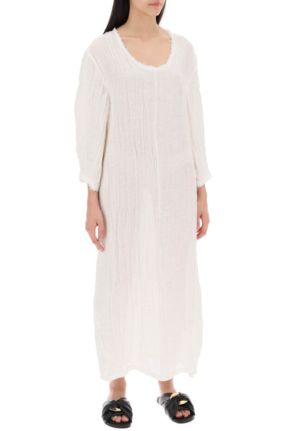 "organic Linen Miolla Dress  - White