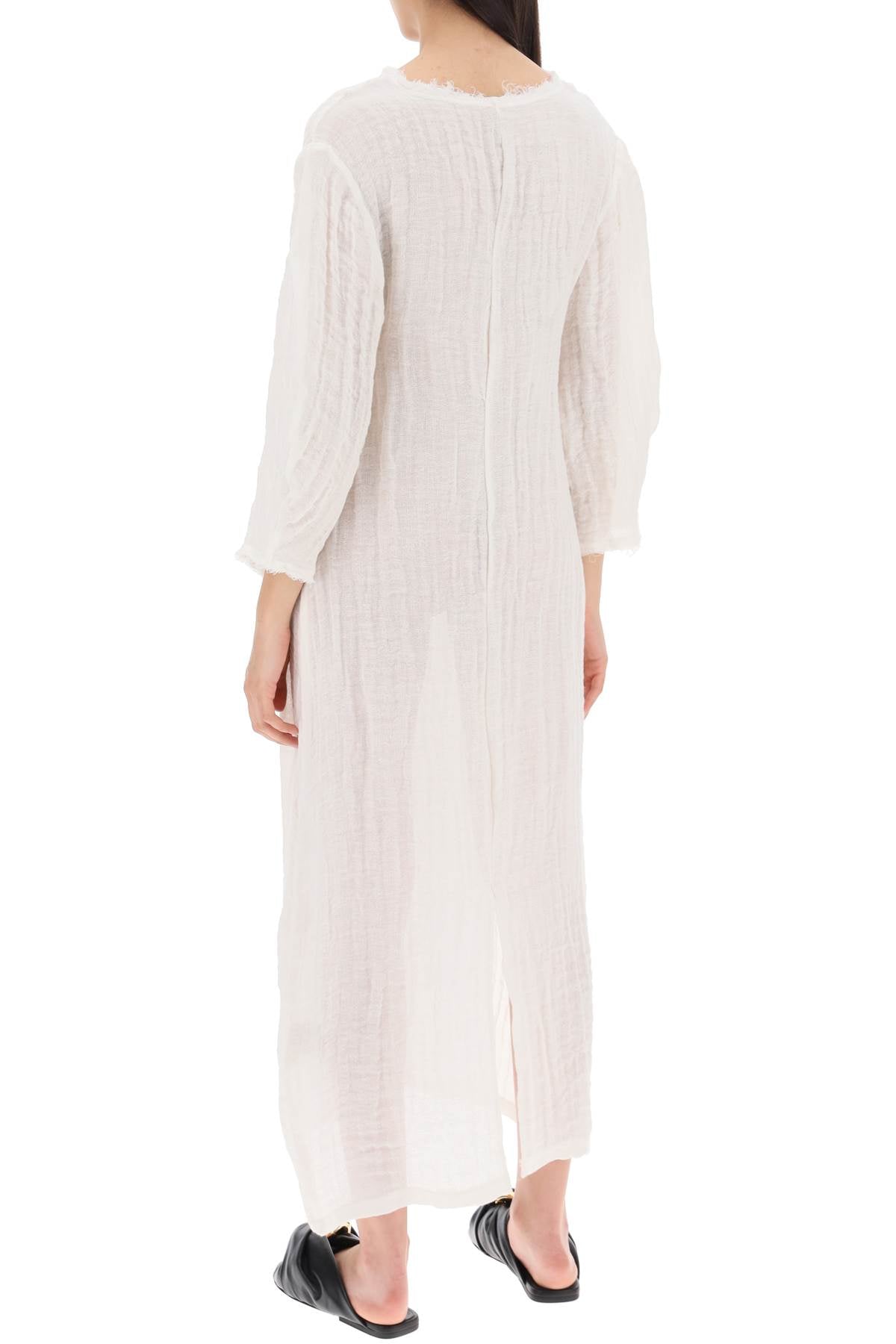 "organic Linen Miolla Dress  - White