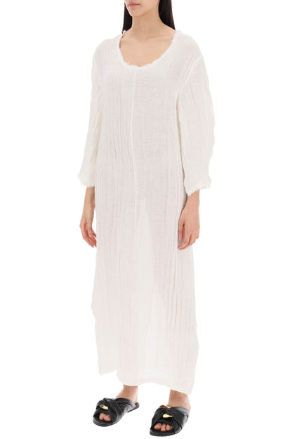 "organic Linen Miolla Dress  - White