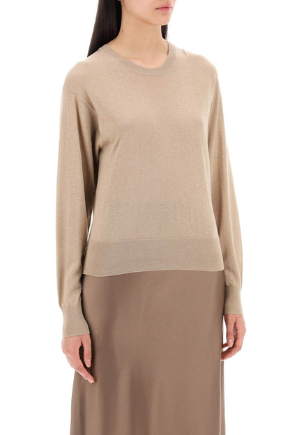 Wool And Silk Blend Pullover Sweater By  - Beige