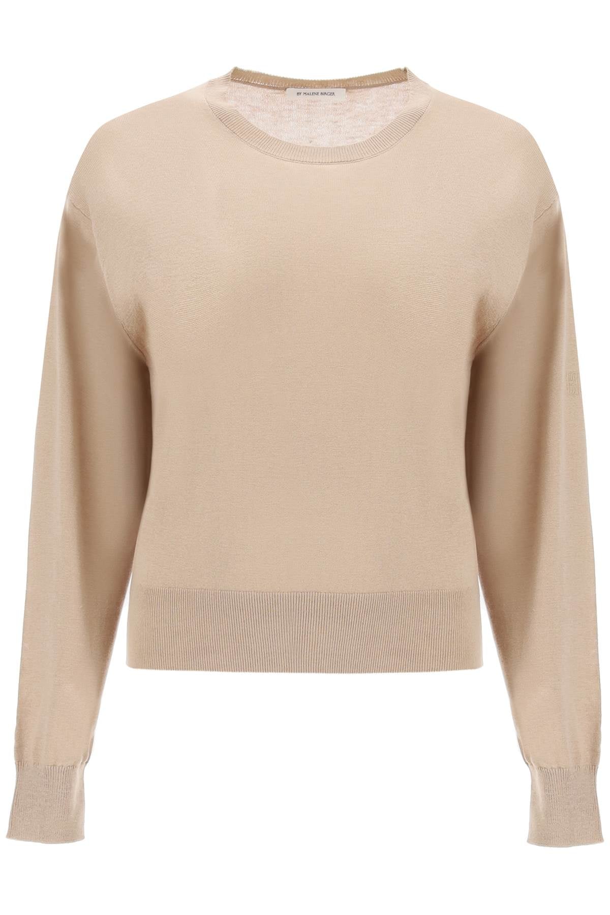 Wool And Silk Blend Pullover Sweater By  - Beige