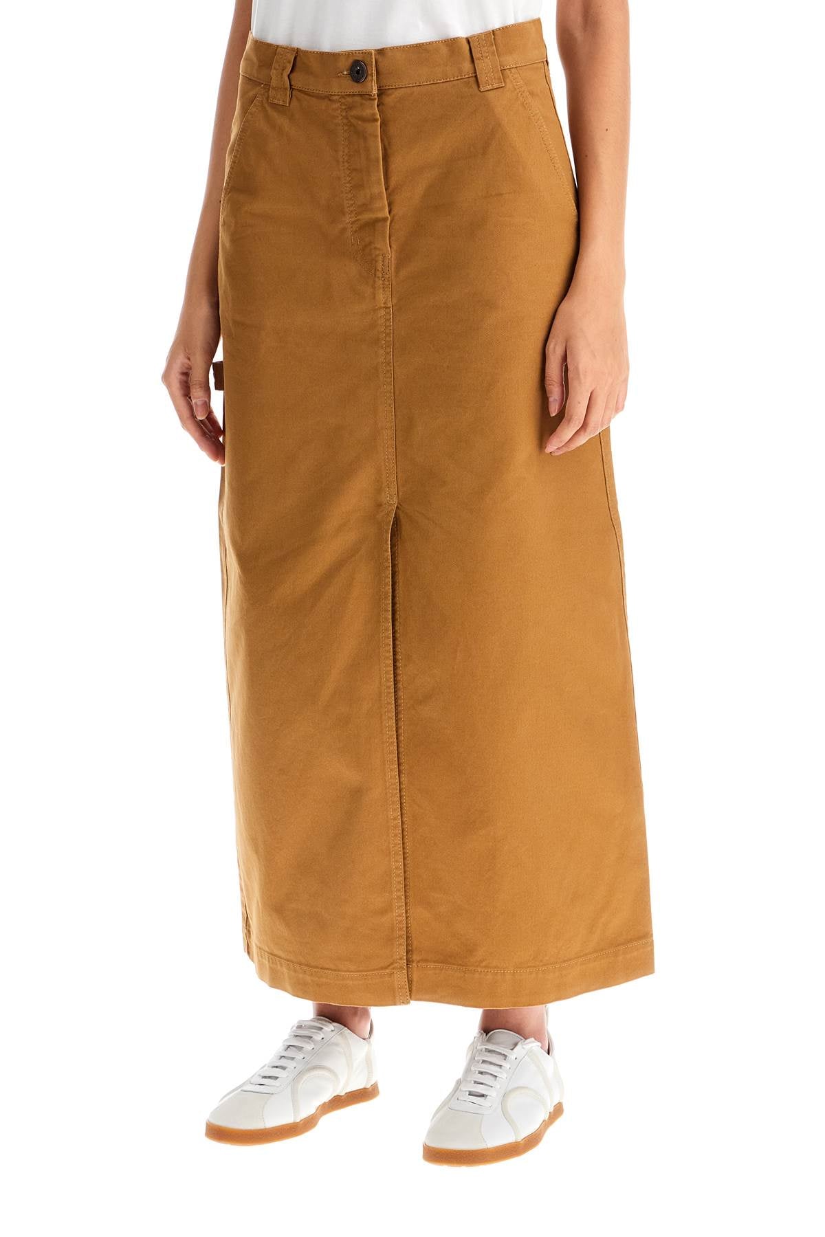 "long Canvas Skirt In Quincy Style  - Brown