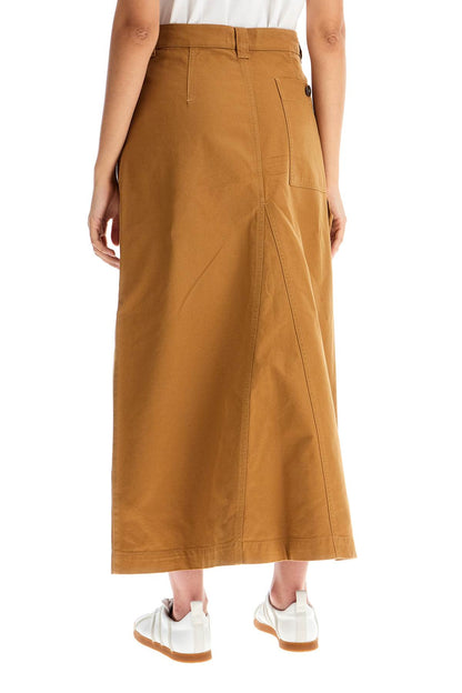 "long Canvas Skirt In Quincy Style  - Brown