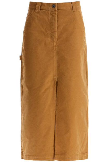 "long Canvas Skirt In Quincy Style  - Brown