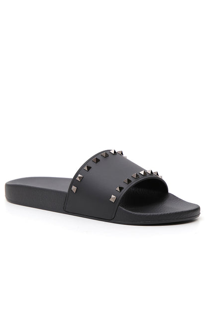 'rockstud' Slides  - Black