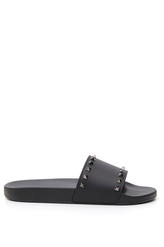 'rockstud' Slides  - Black