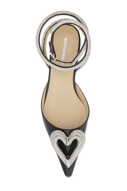 Triple Heart Ballet Flats  - Black