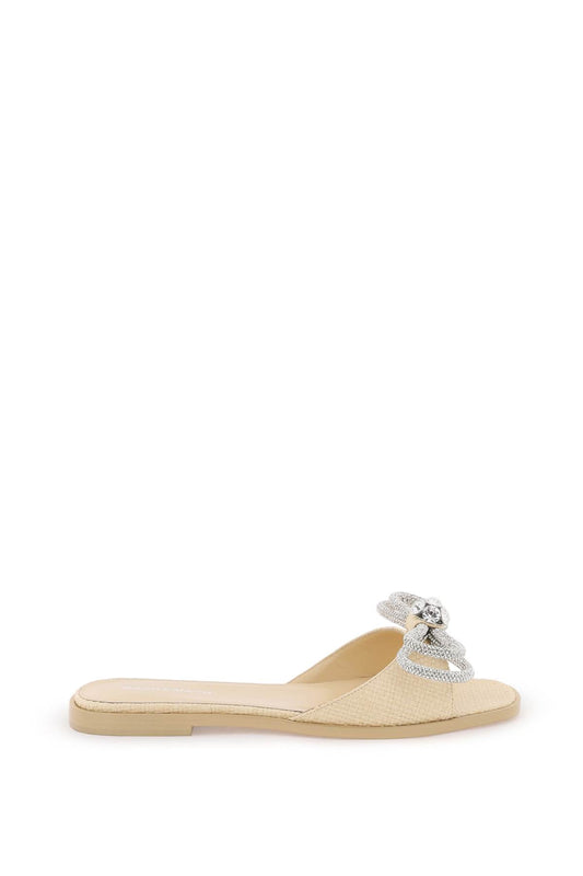 Double Bow Slides  - Beige