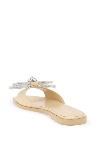 Double Bow Slides  - Beige