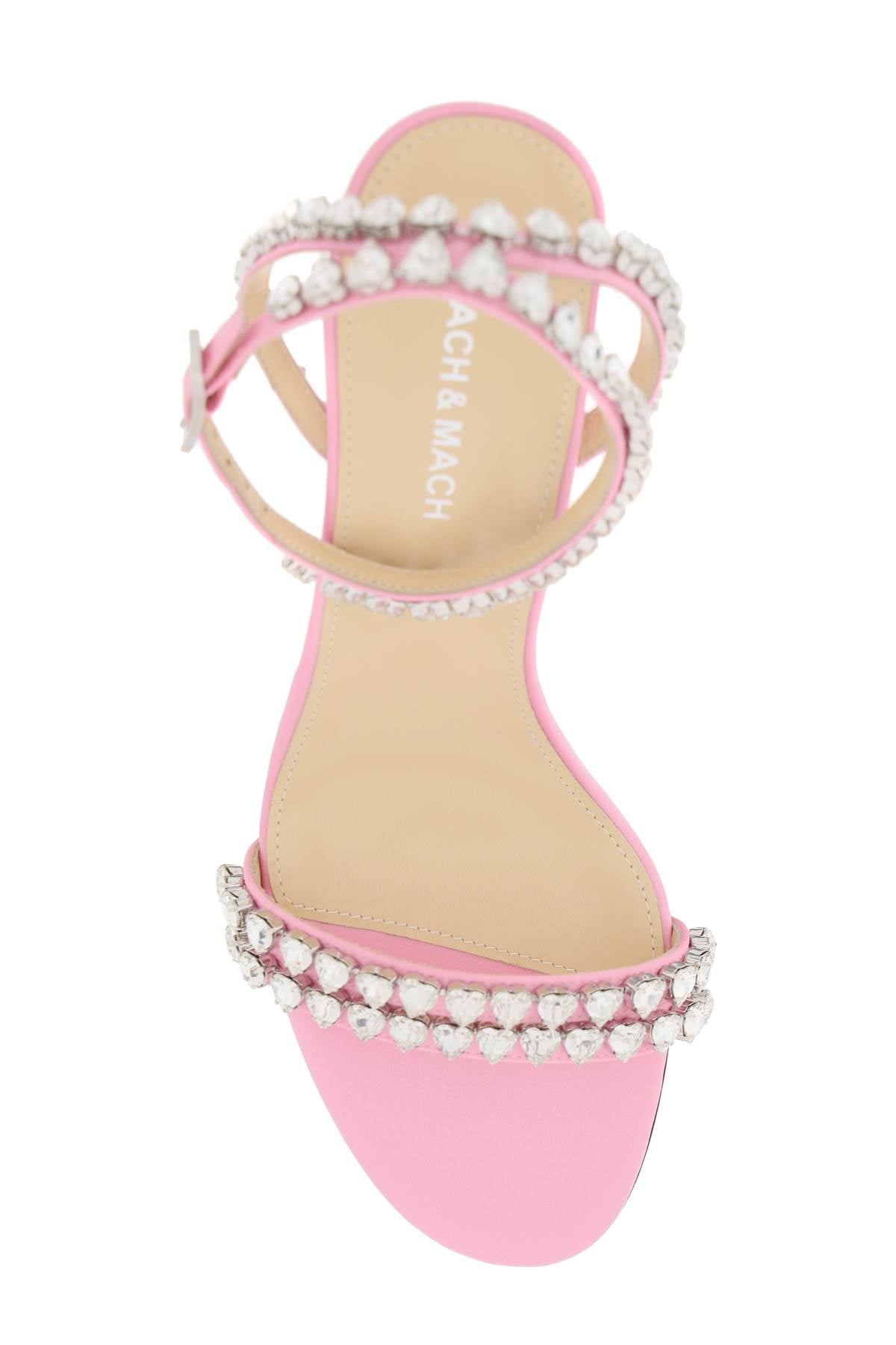 Audrey Sandals With Crystals  - Pink