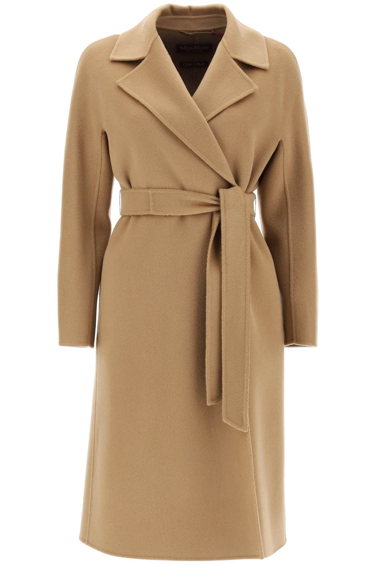 Rapido Wool-cashmere Wrap Coat  - Beige