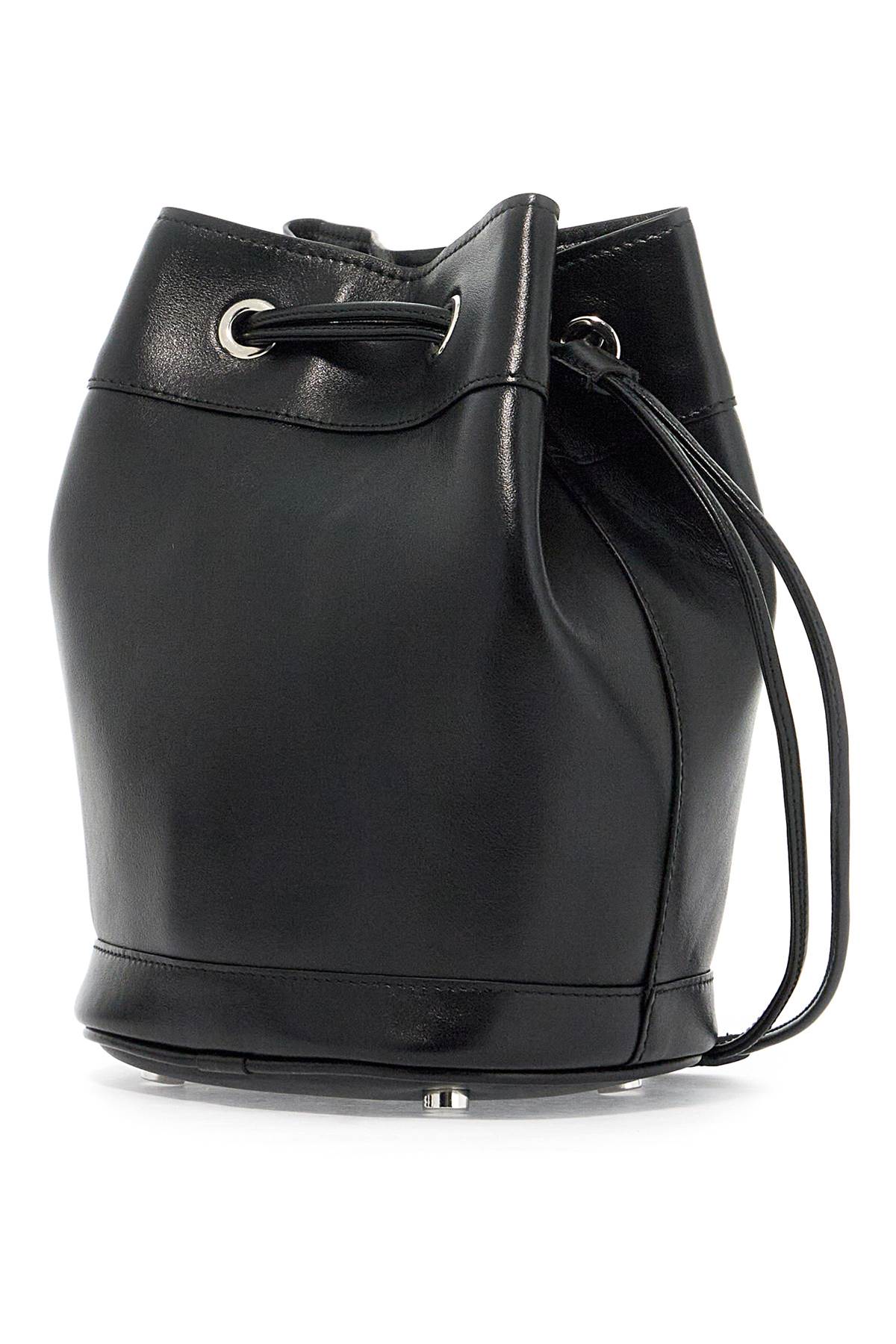 Mini Leather Trã¨s Vivier Bucket Bag  - Black