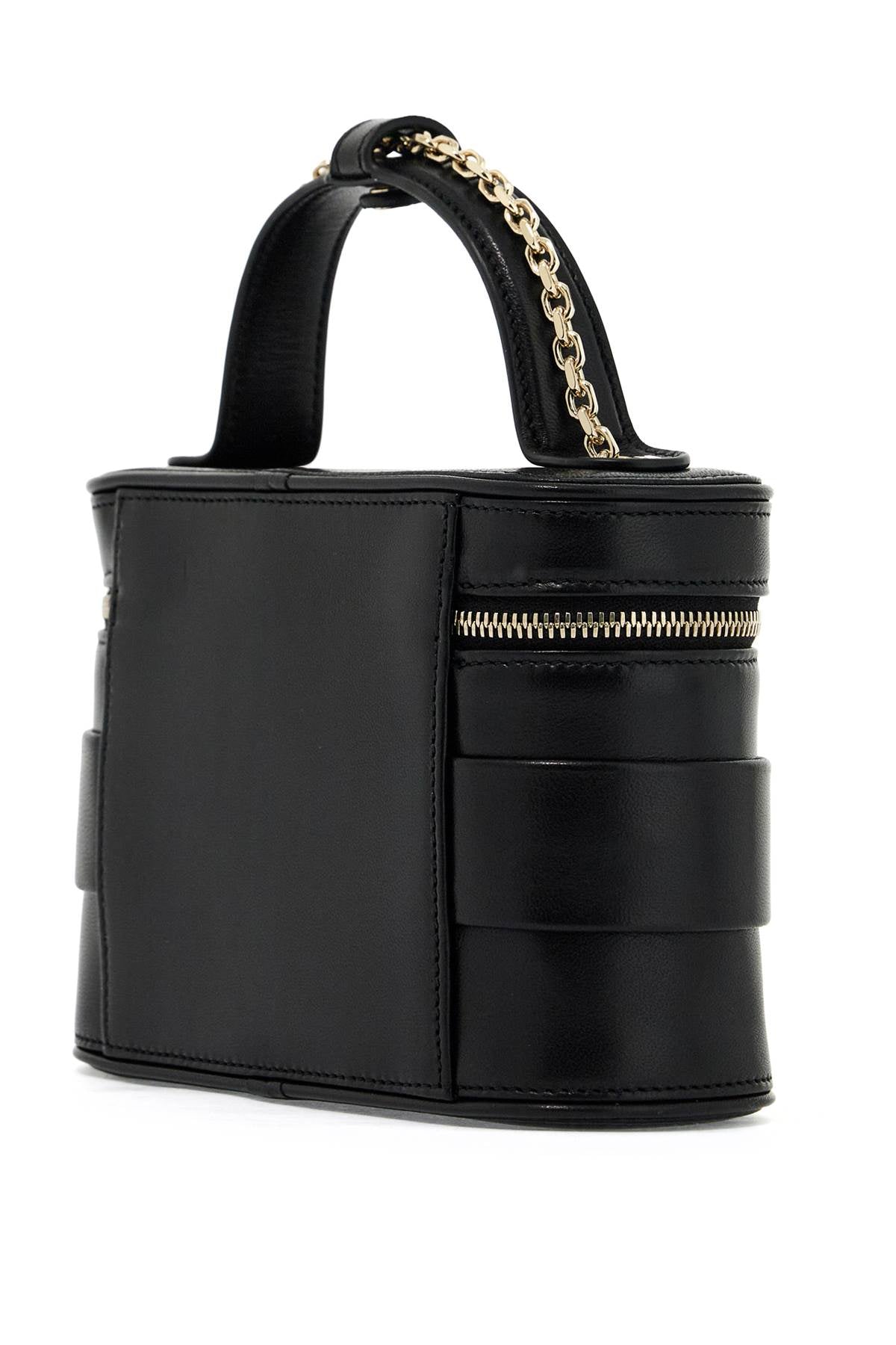 Vanity Micro Bag With Crystal Buckle  - Black