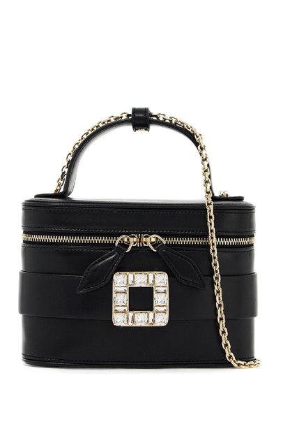 Vanity Micro Bag With Crystal Buckle  - Black