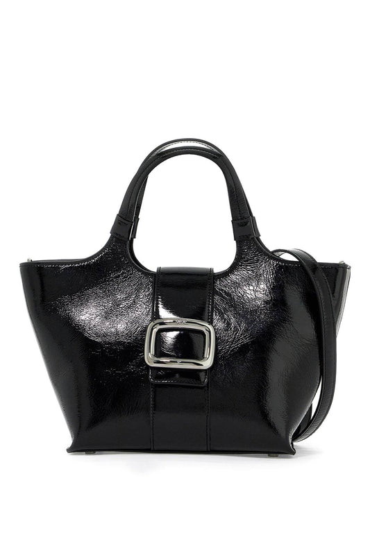 Mini Viv' Chock Tote Bag In Patent  - Black