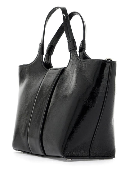 Mini Viv' Chock Tote Bag In Patent  - Black