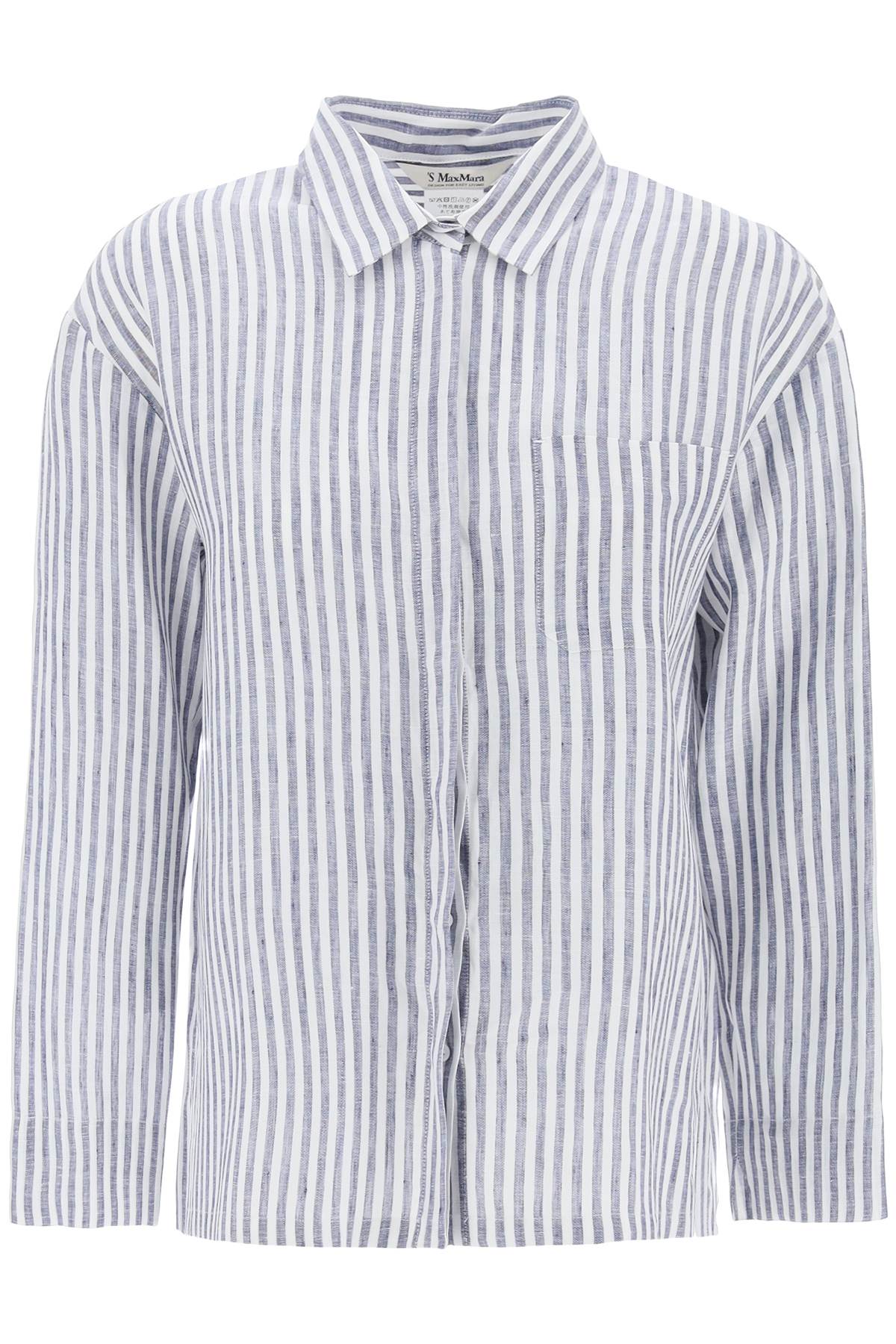 "striped Linen Shirt From Renania  - White