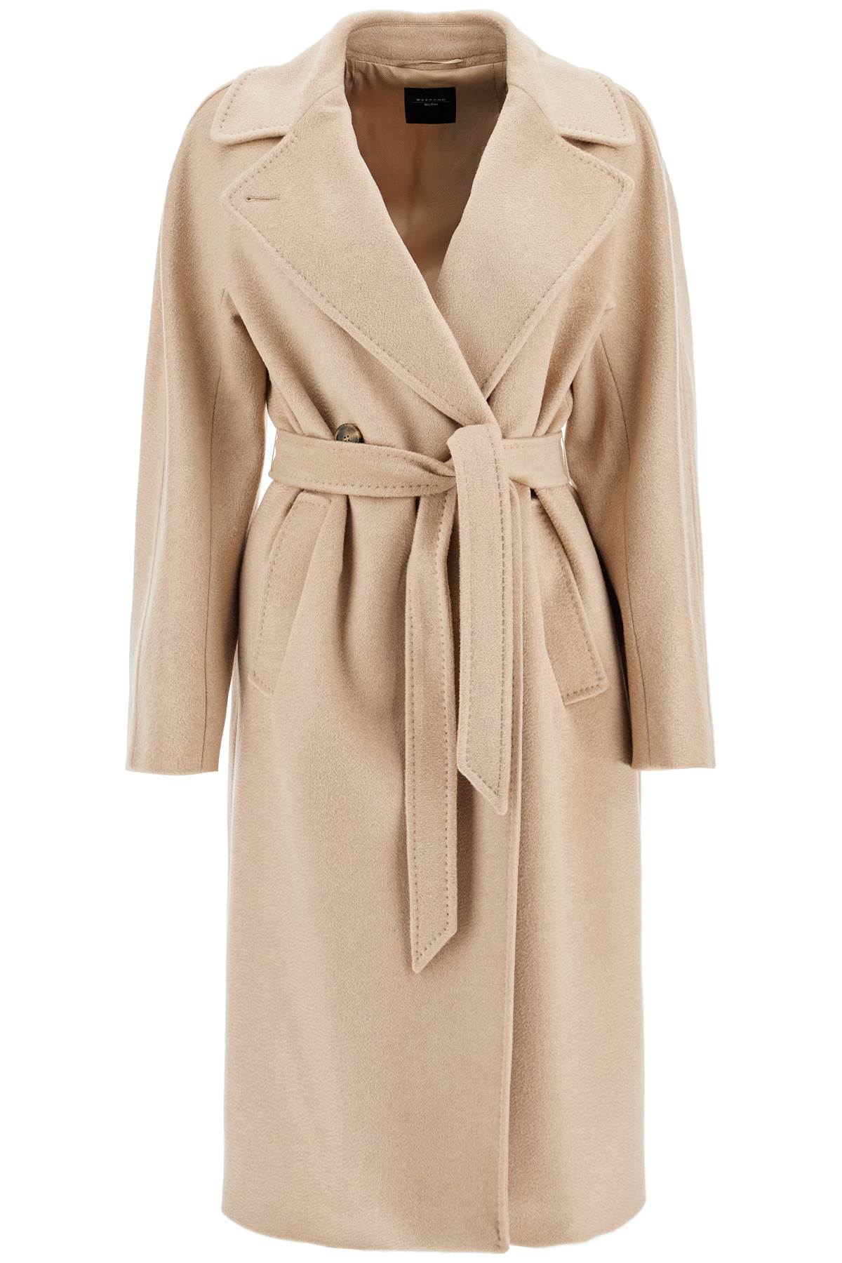 Resin Wool Coat  - Beige