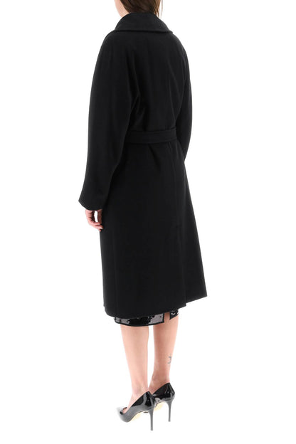 Resin Wool Coat  - Black