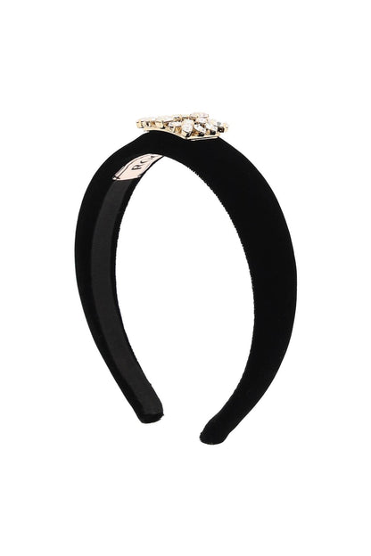 Broche Vivier Buckle Hairband  - Black