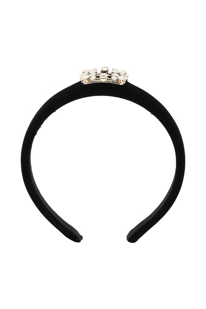 Broche Vivier Buckle Hairband  - Black