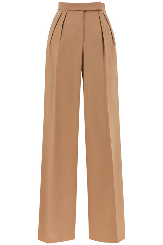 'wide-leg Cool Wool Trousers 'r  - Beige