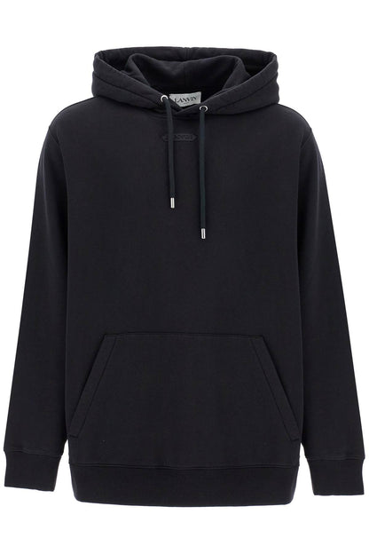 Oversized Hoodie With Hood  - Black