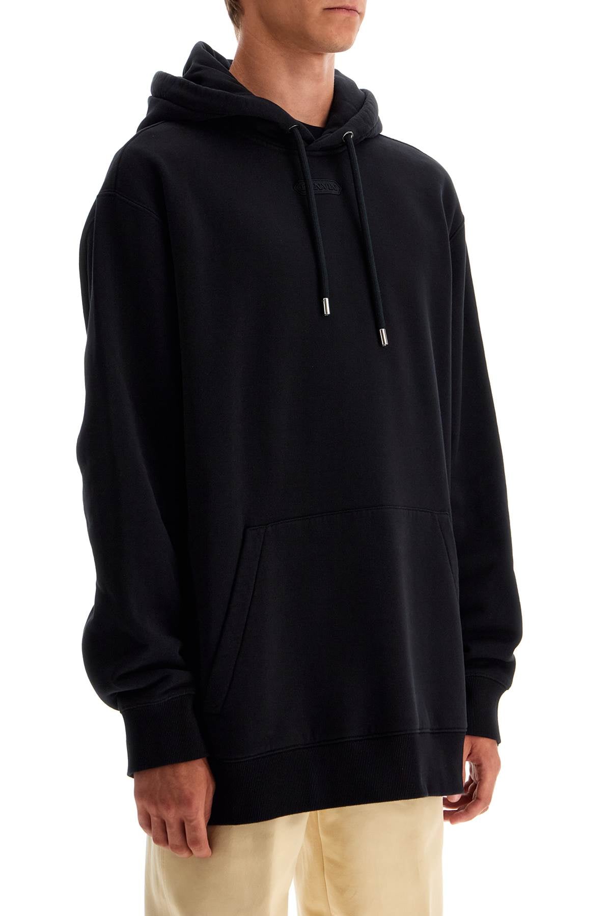 Oversized Hoodie With Hood  - Black