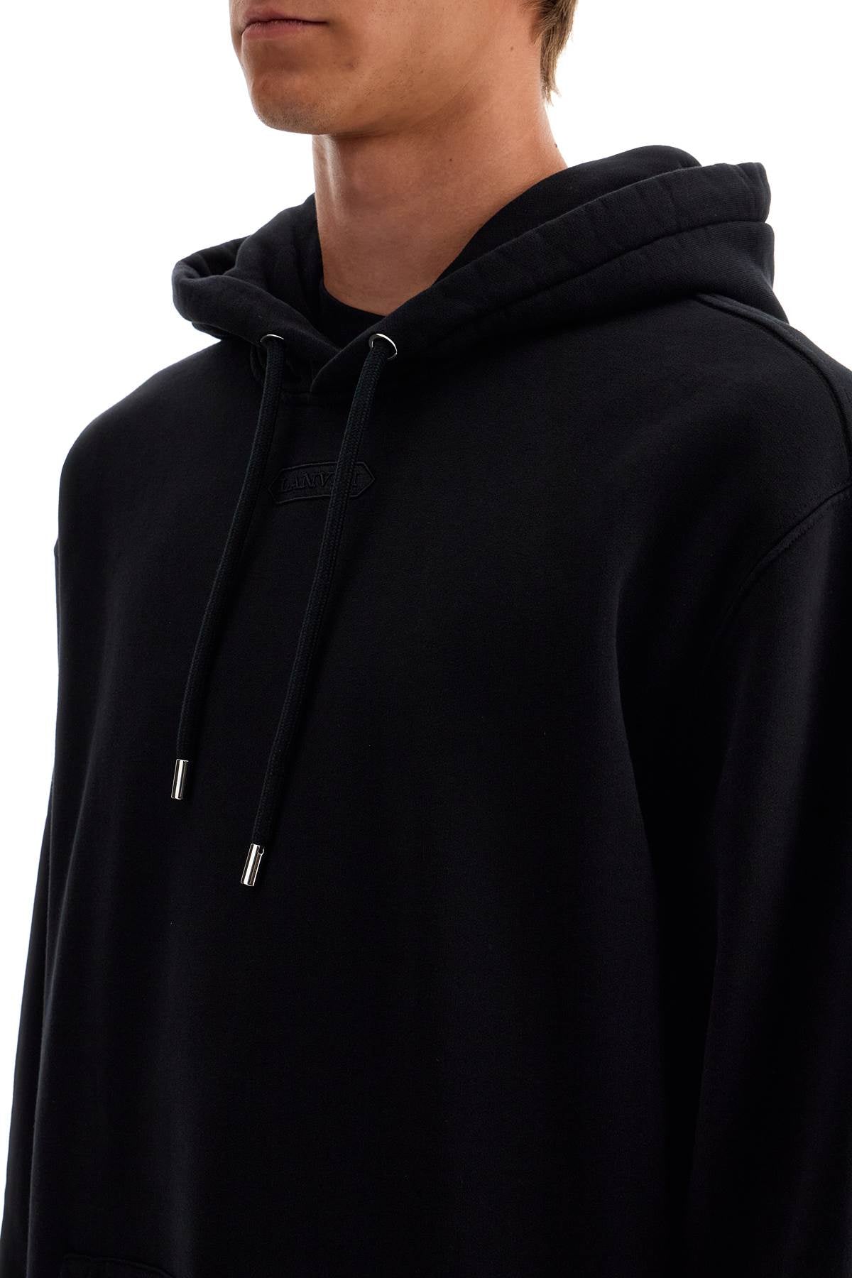 Oversized Hoodie With Hood  - Black