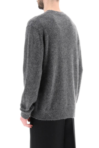 Alpaca And Mohair Blend Sweater  - Grey