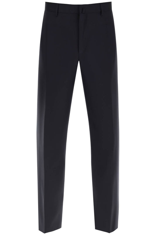 Cigarette Pants In Light Wool  - Blu