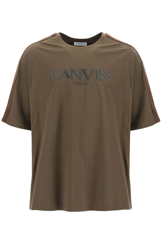 Logo T-shirt With Curb Branded Stripes  - Brown